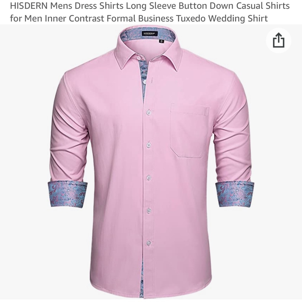 Brand new mens collared pink shirt.